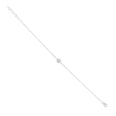 0.05ct 14k White Gold Diamond Pave Circle Bracelet
